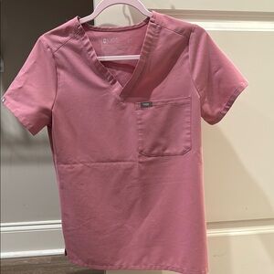FIGS Chalk Pink scrub top